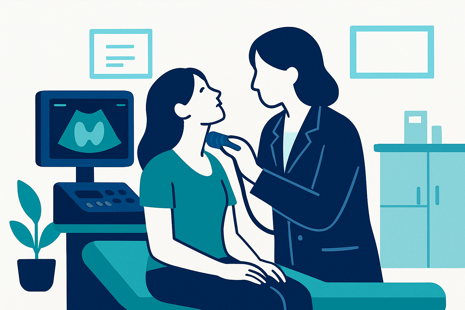 Dépistage thyroïdien par échographie en cabinet