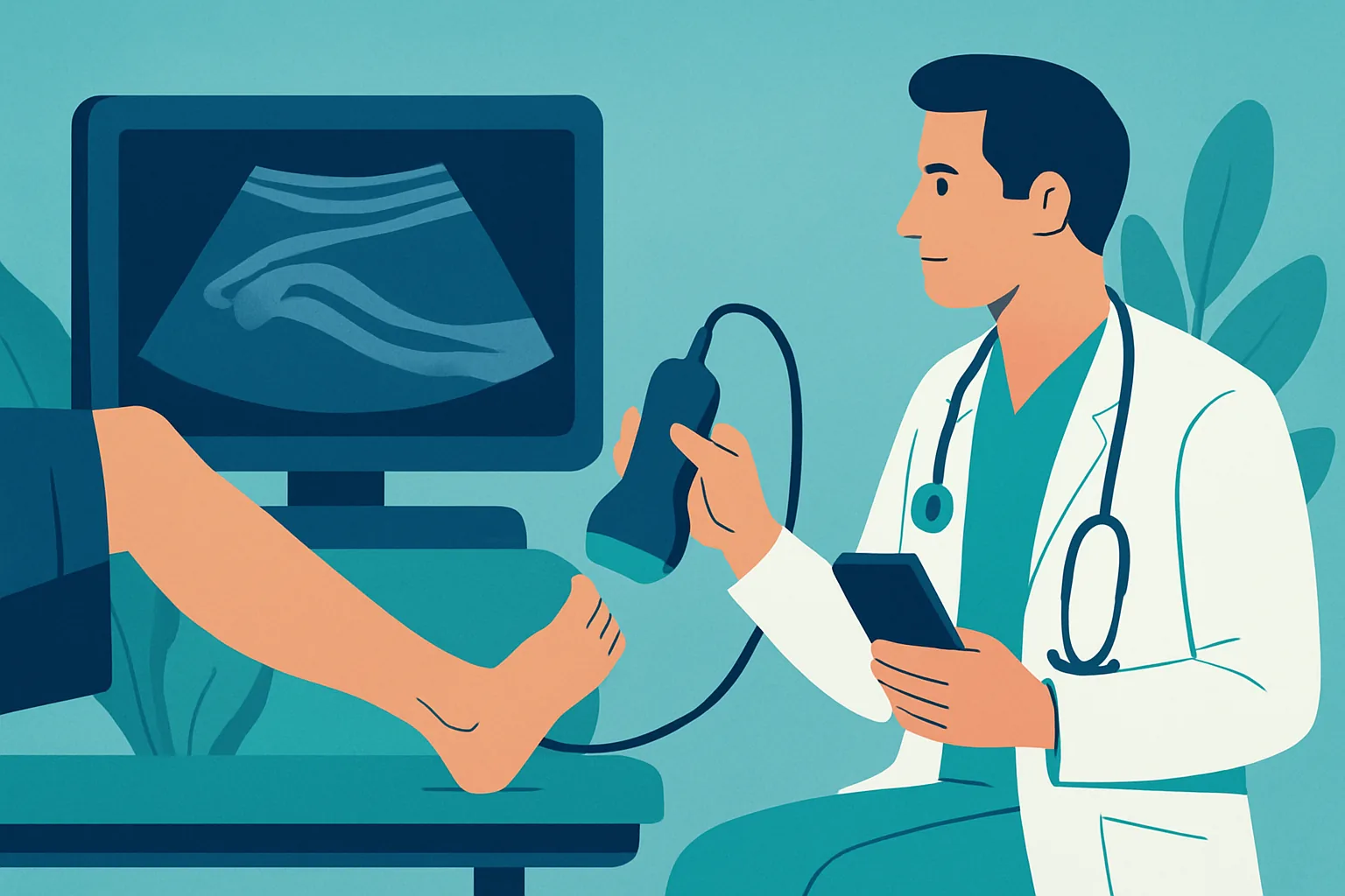 Traitement ultrason tendon achille kinésithérapie
